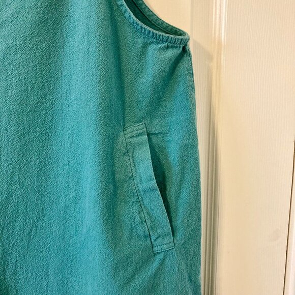 Good Condition, SZ XL (see measurements) Tumbled Cotton Romper, Seaglass Green - Picture 2 of 4